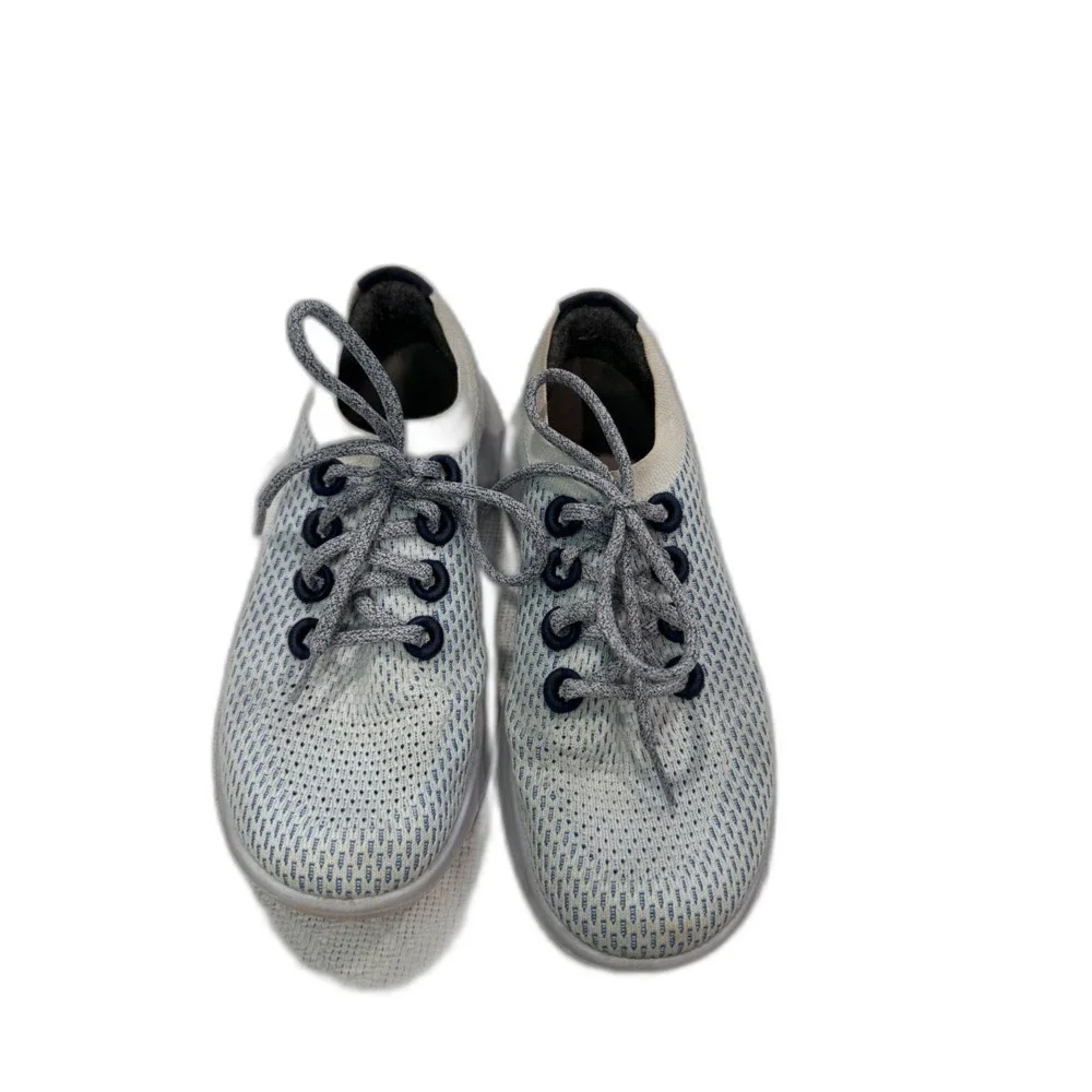 Allbirds Tree Dasher White with Blue shoes size 10